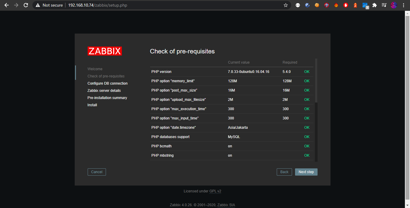 Zabbix ubuntu